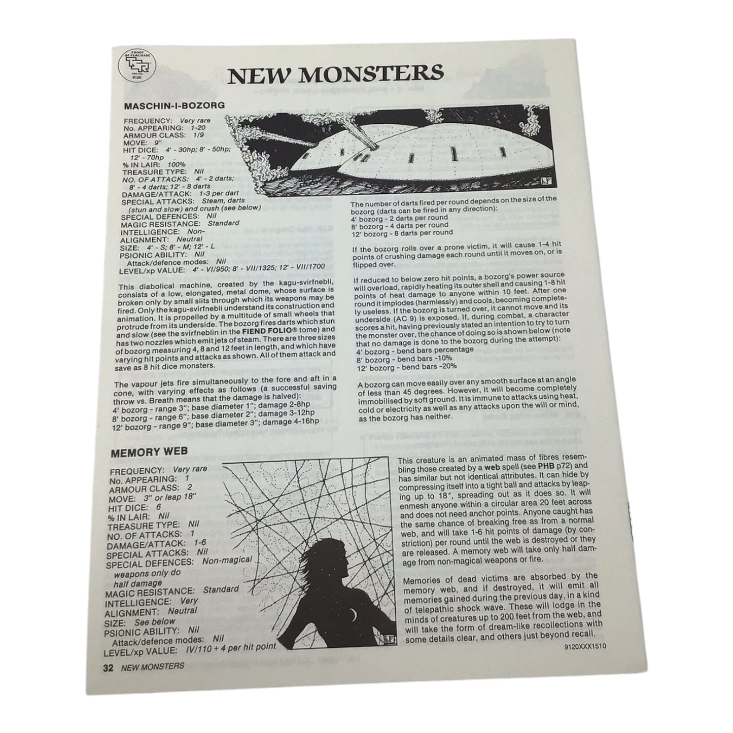 Advanced Dungeons & Dragons When A Star Falls UK4 #9120 1984