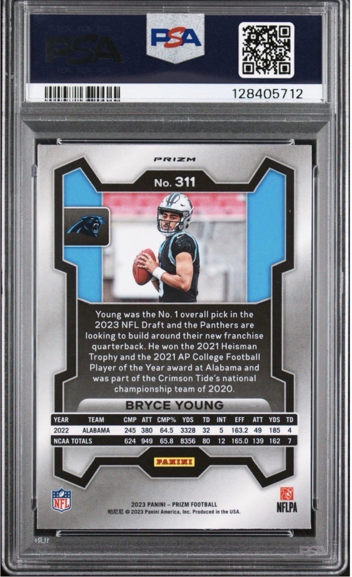 2023 Prizm Disco Orange Bryce Young Rookie RC #311 PSA 8 - 128405712