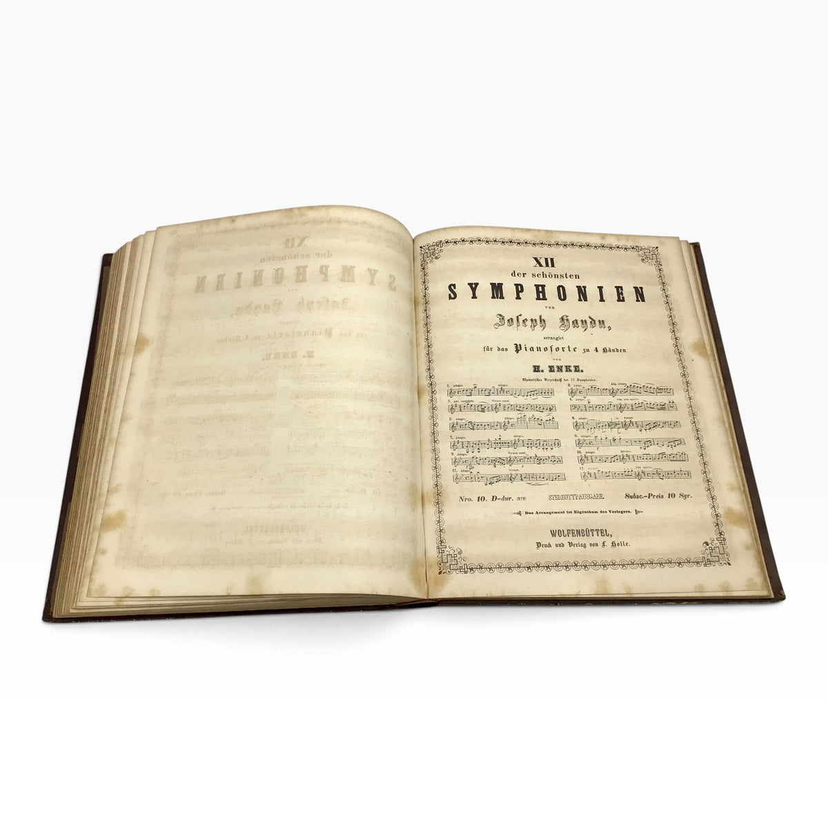 Joseph Haydn's Selected Compositions for Piano 4 Hands Vol. 12 – Antique 1800s German Sheet Music