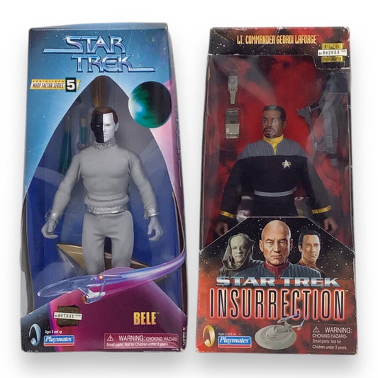 Star Trek Action Figures Set of 2: Geordi LaForge (Insurection) & Bele