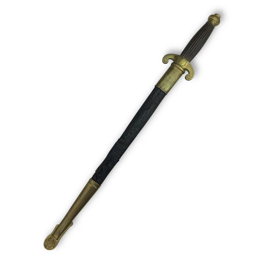 French Naval Administration Dirk Model 1860 Ebony Grip w/ Scabbard