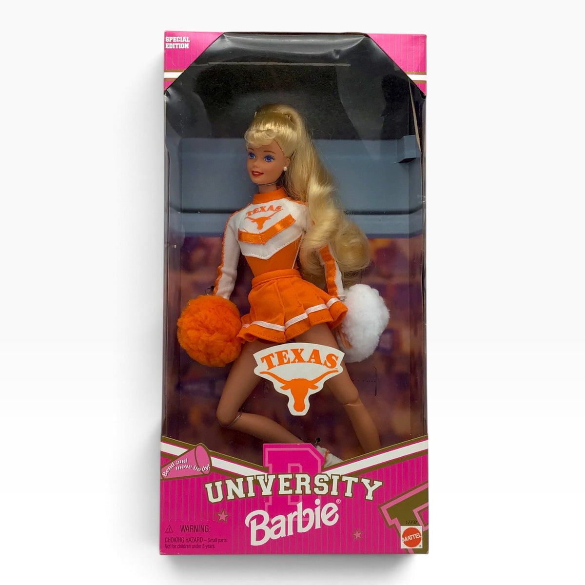 1996 Mattel Barbie University of Texas Cheerleader Doll #17792 - Special Edition