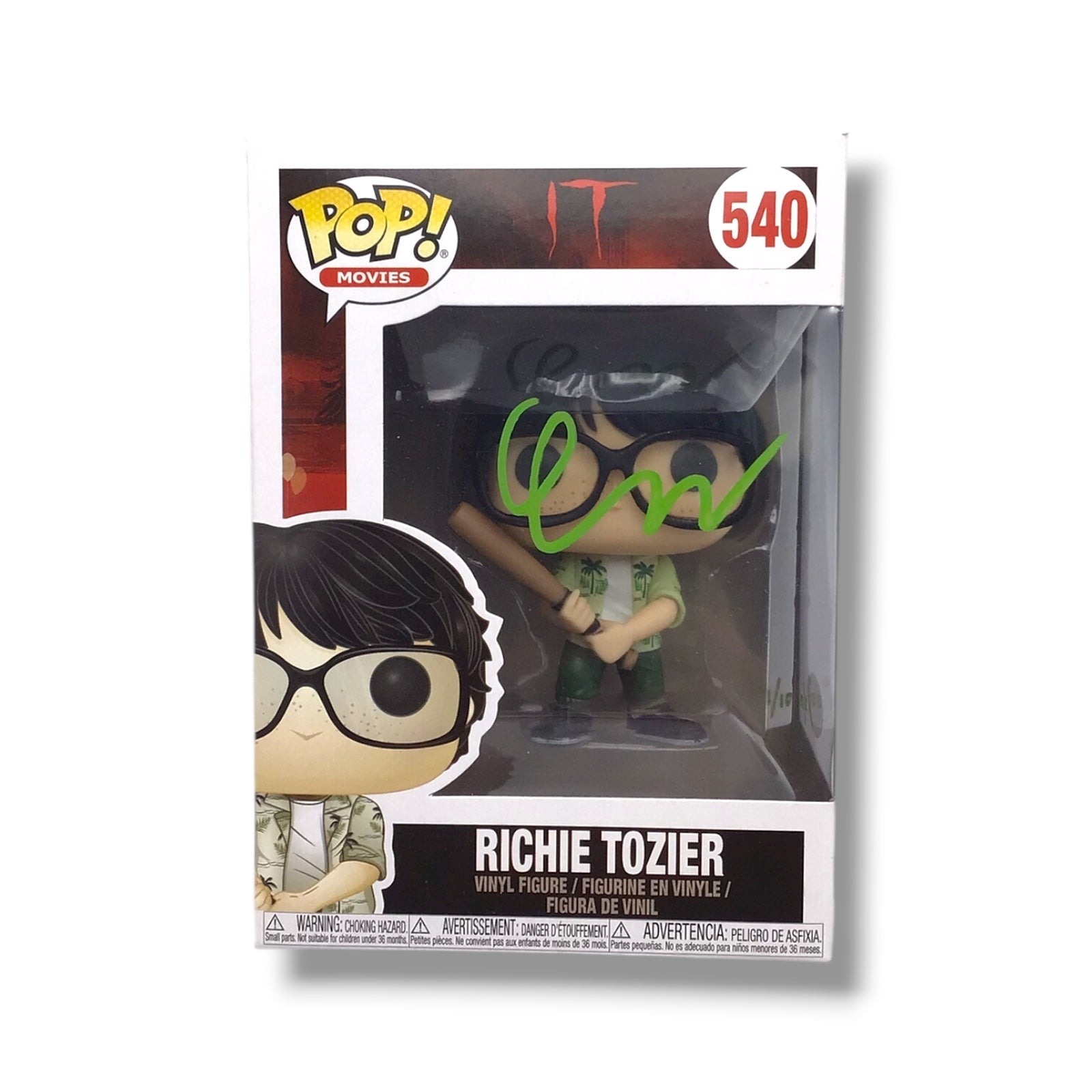 IT (#540) Richie Tozier Funko POP! Signed Finn Wolfhard (Beckett Certified)