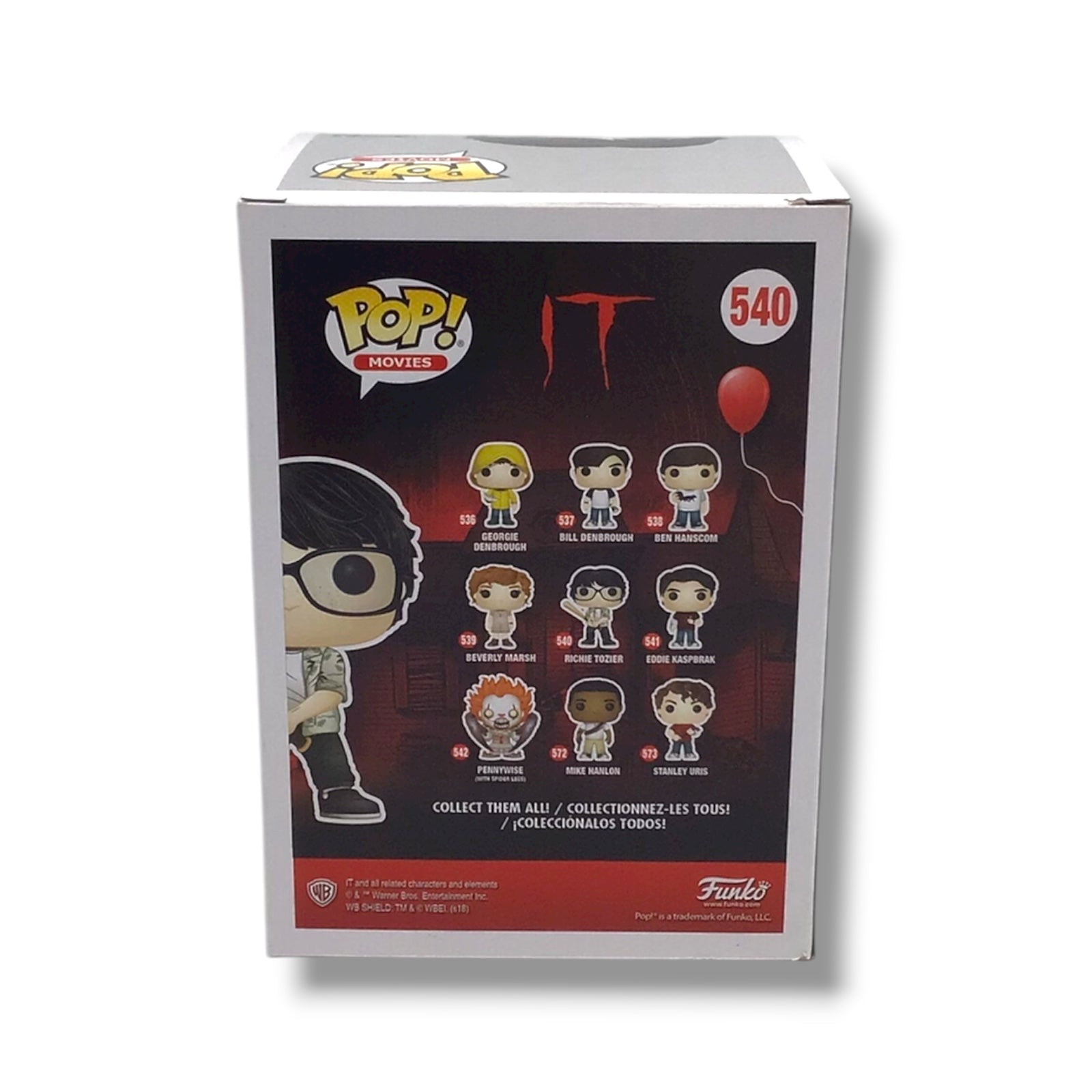 IT (#540) Richie Tozier Funko POP! Signed Finn Wolfhard (Beckett Certified)