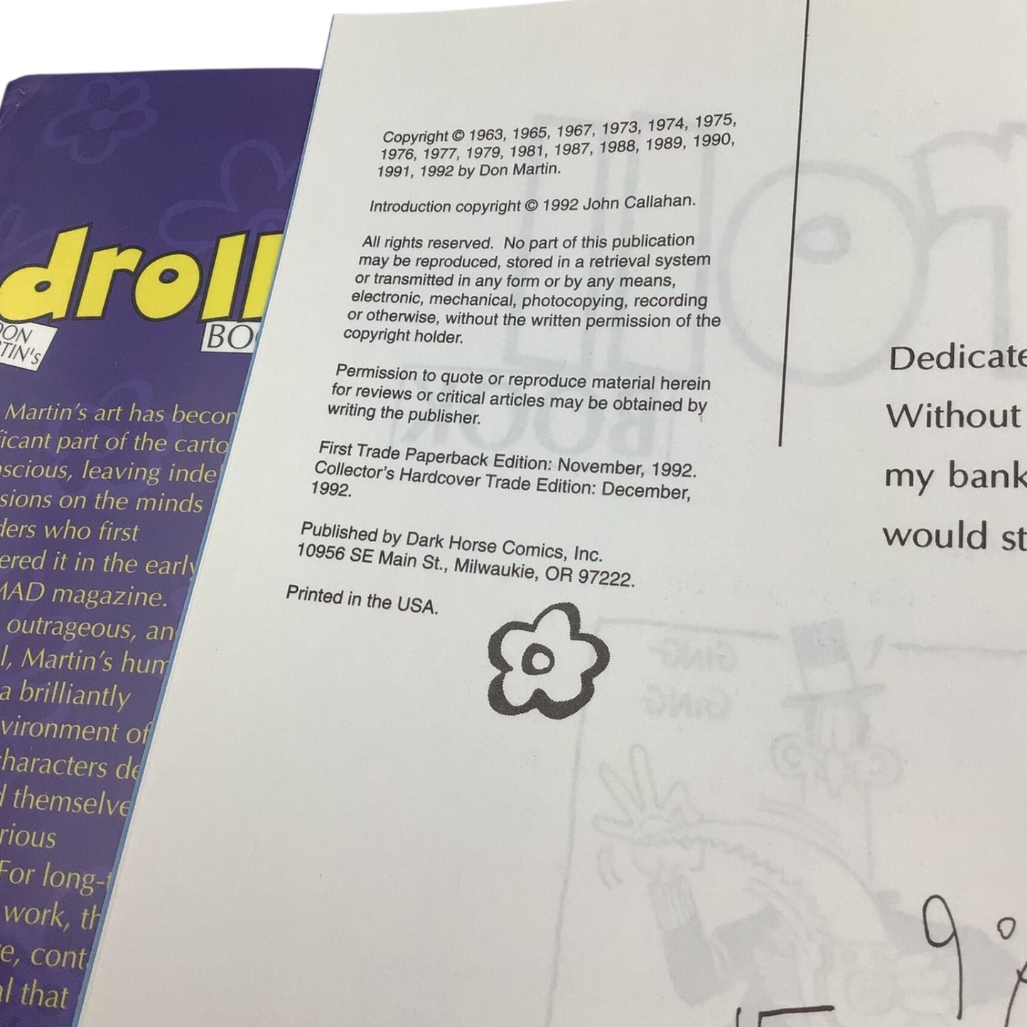Don Martin's Droll Book Hardcover – Signed & Numbered 97/500
