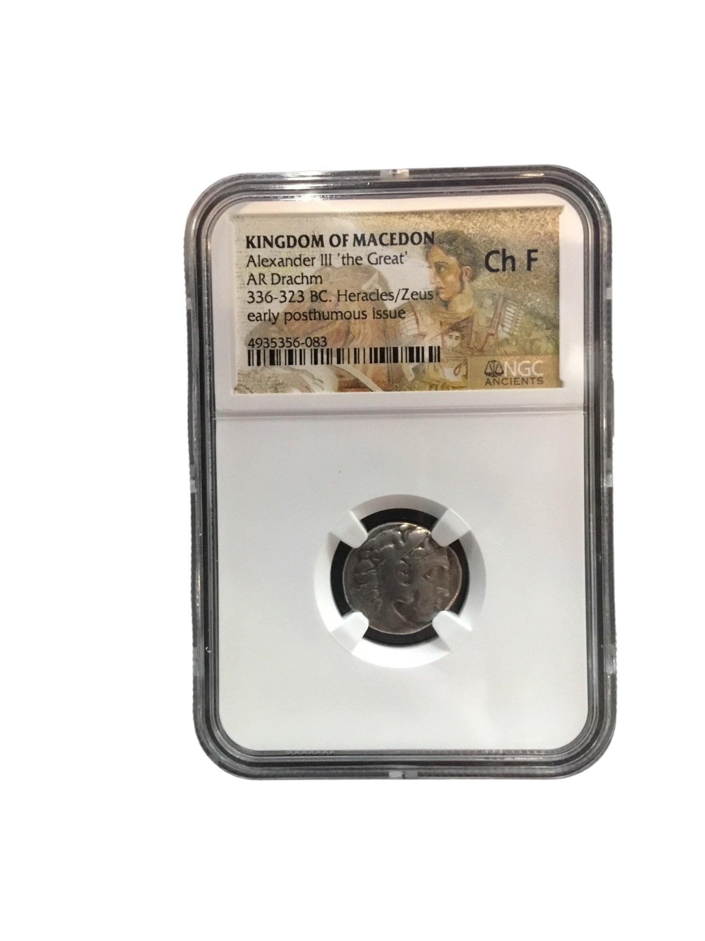 336-323 BC AR Drachm Kingdom of Macedon Alexander III 'The Great' Graded Choice Fine NGC Ancients