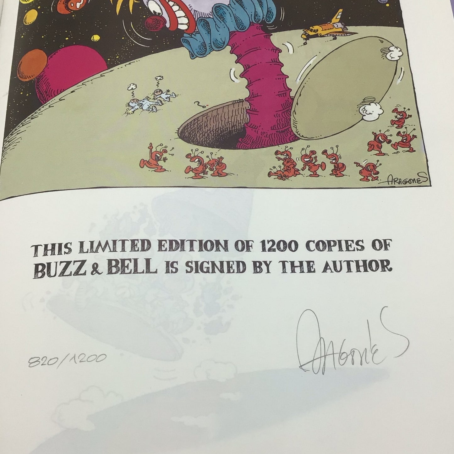 Sergio Aragonés' Buzz & Bell Space Cadets: Book One Hardcover – 1991 Signed