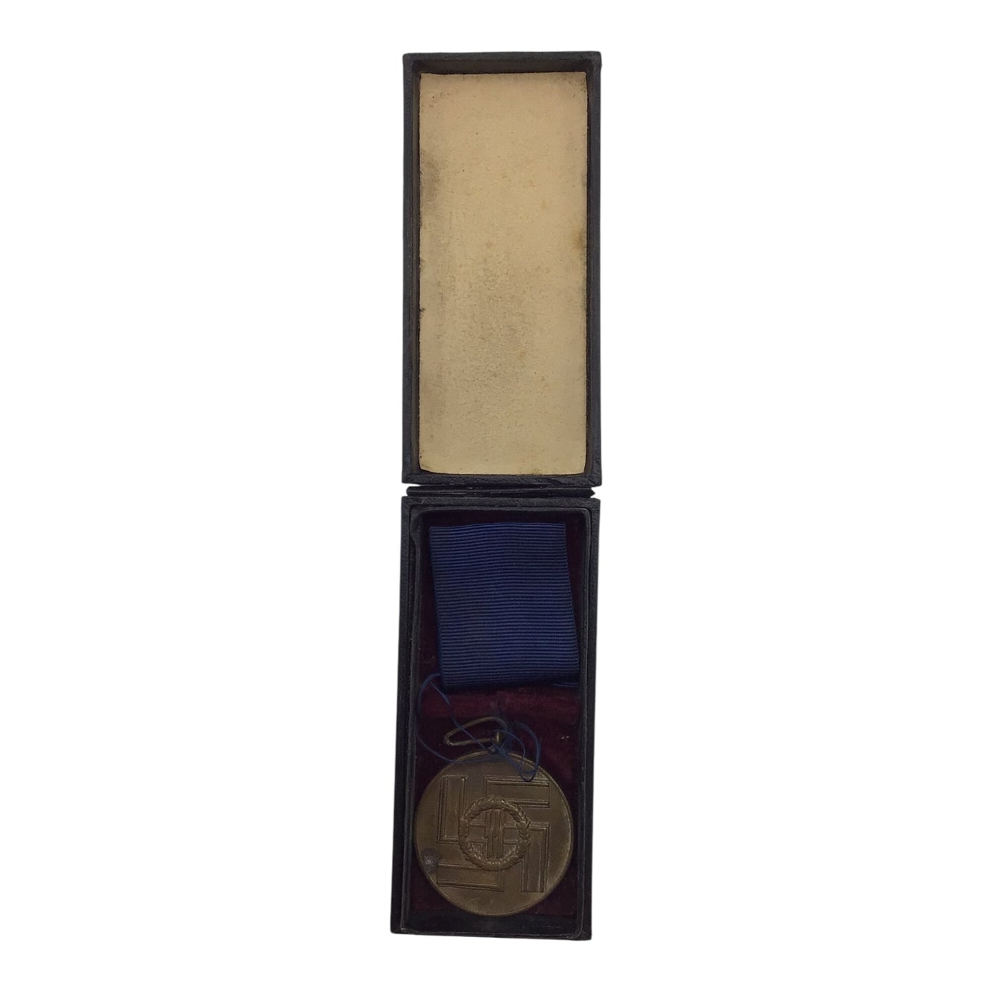 German SS 8-Year Long Service Medal with Award Box – Monogrammed SS Runes | Rare Matched WWII Set
