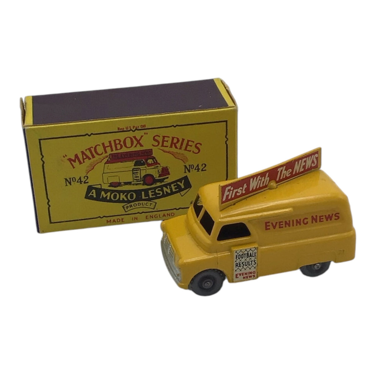 Moko Lesney Matchbox Series No. 42 "Evening News" Van w/ Original Box