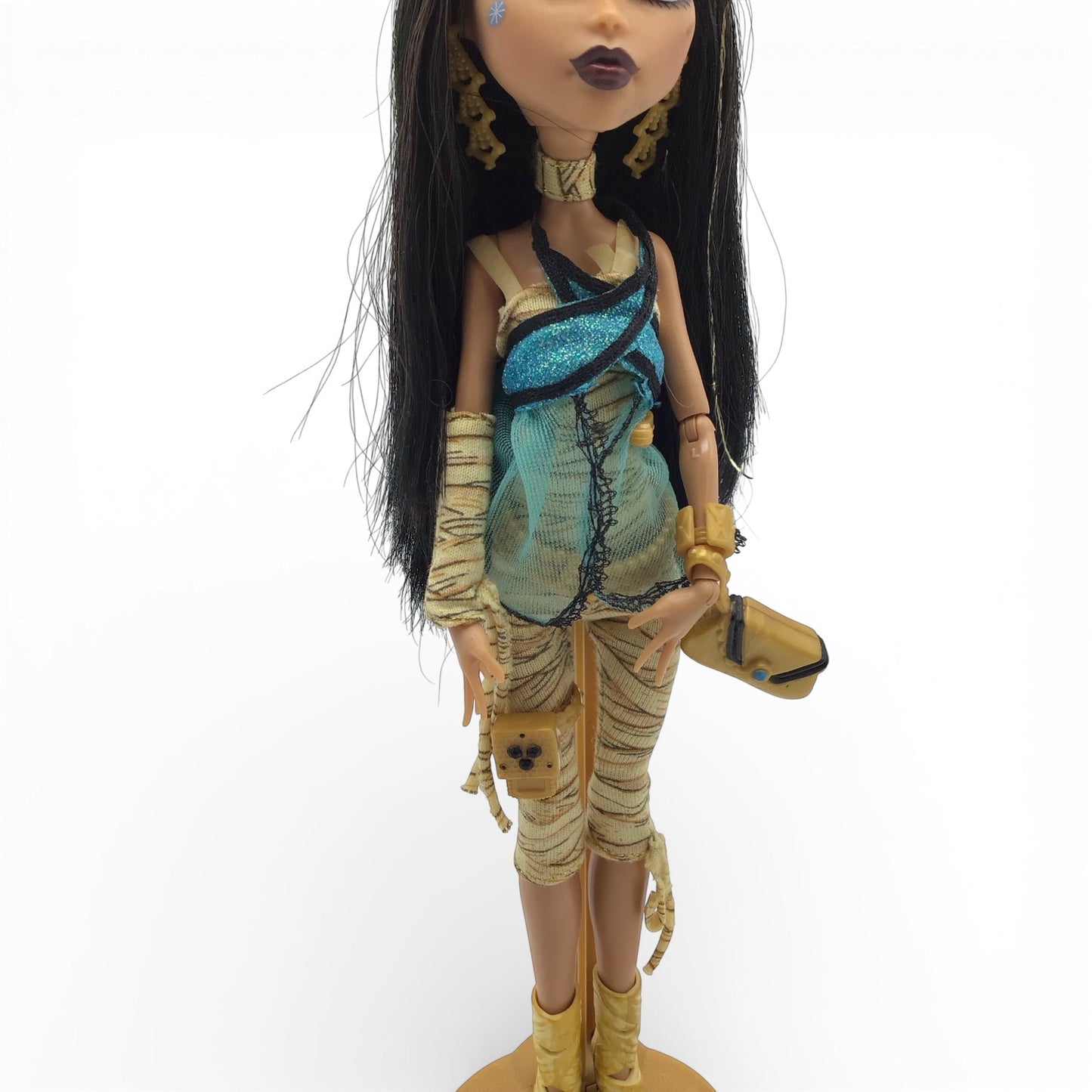 Monster High Dolls Cleo De Nile First Wave Gen 1 - Gold Elastic, No Box