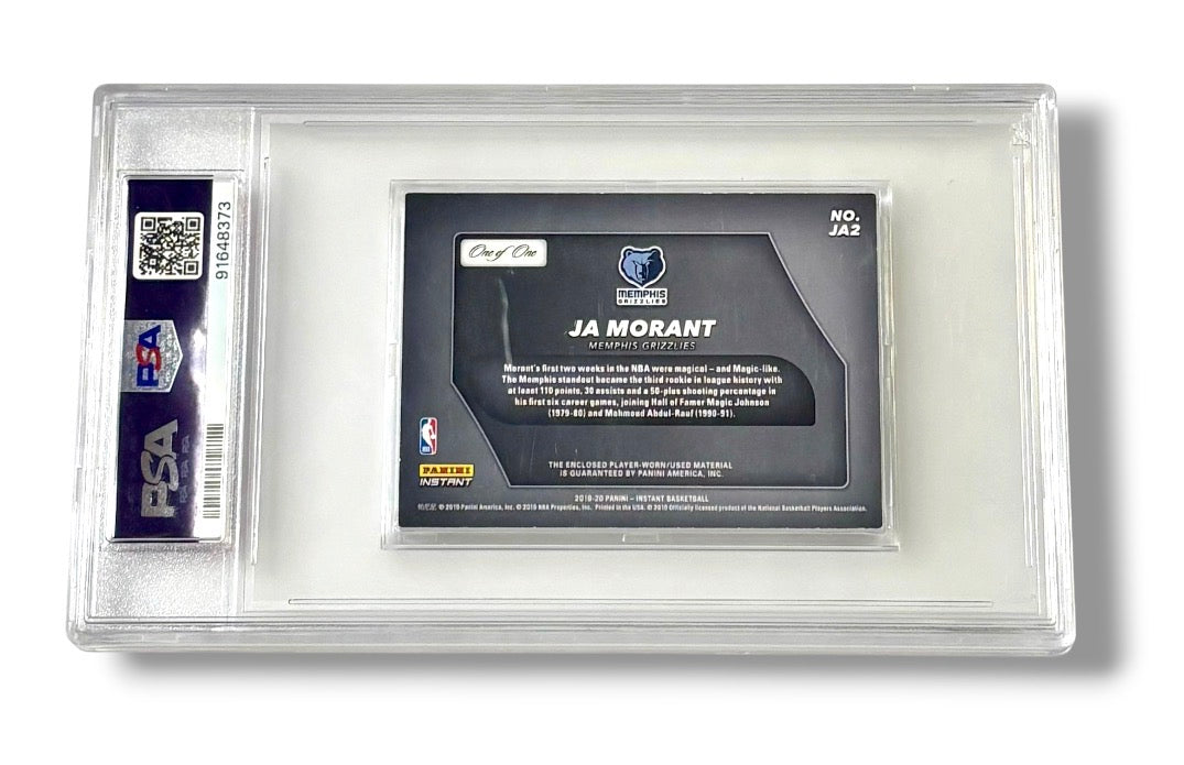 2019 Instant Rookie Kicks Jumbo 1/1 Ja Morant RC Oversized Slab #JA2 PSA 5 - 91648373