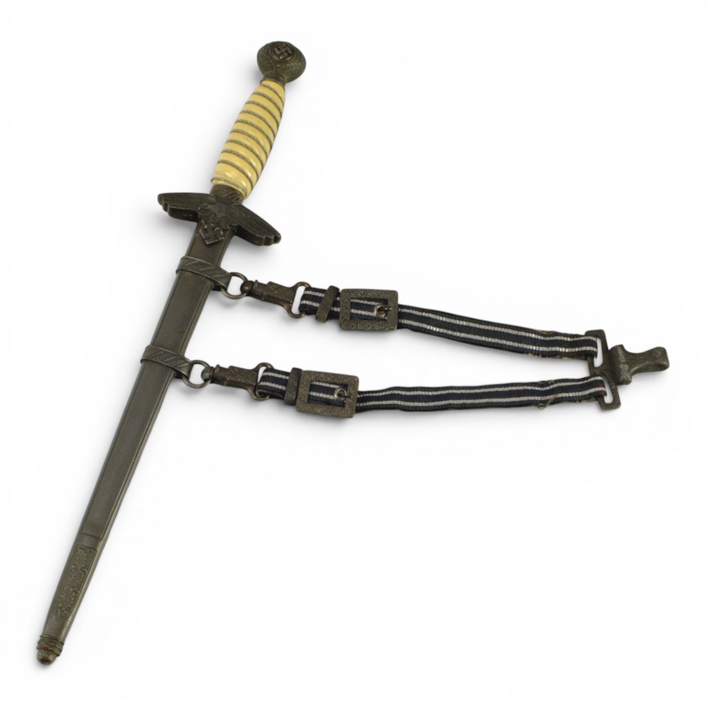 German WW2 2nd Model Luftwaffe Officer Dagger with Hangers, Near Mint
