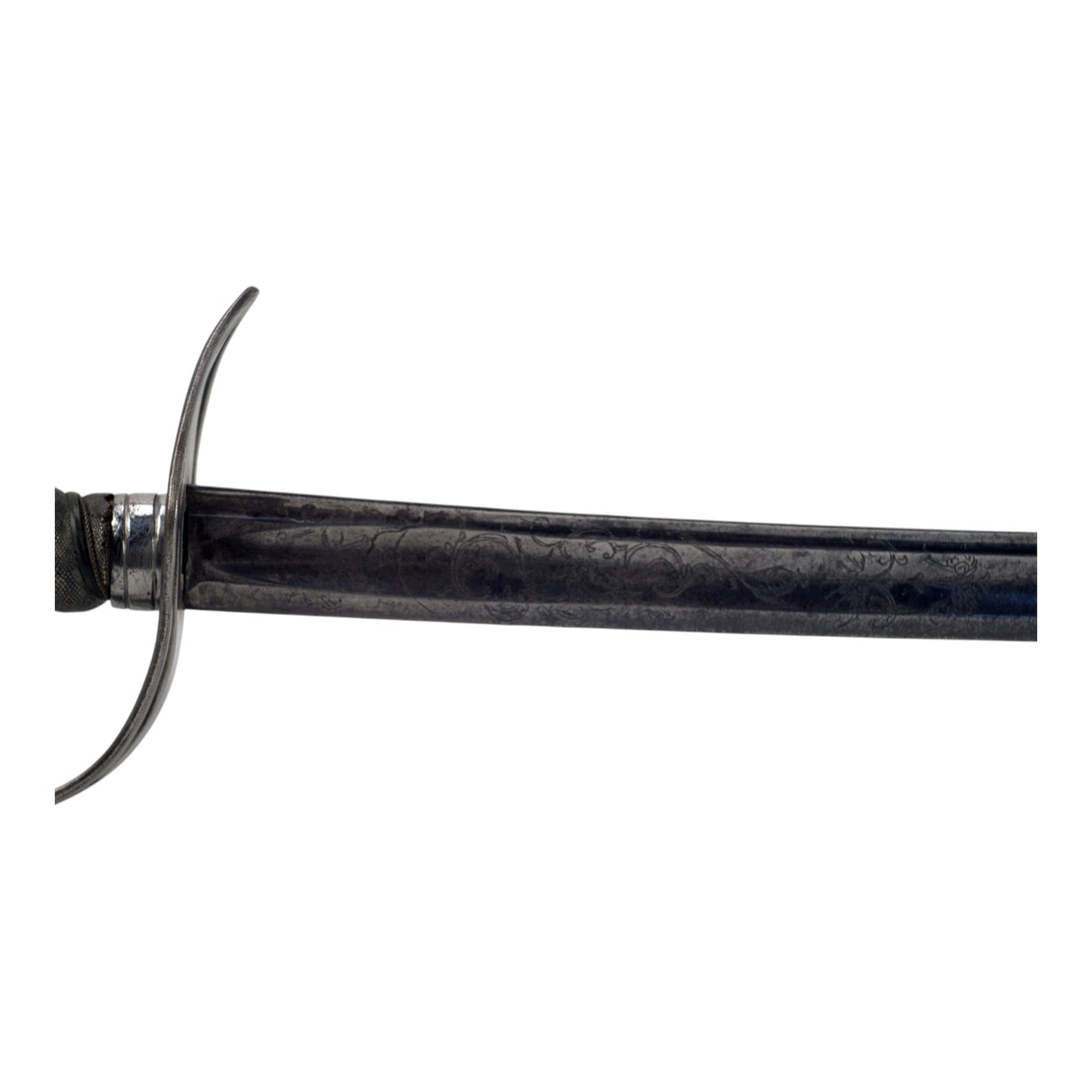 Revolutionary War Silver-Hilt Sword with Sharkskin Grip, Rare Officer Design