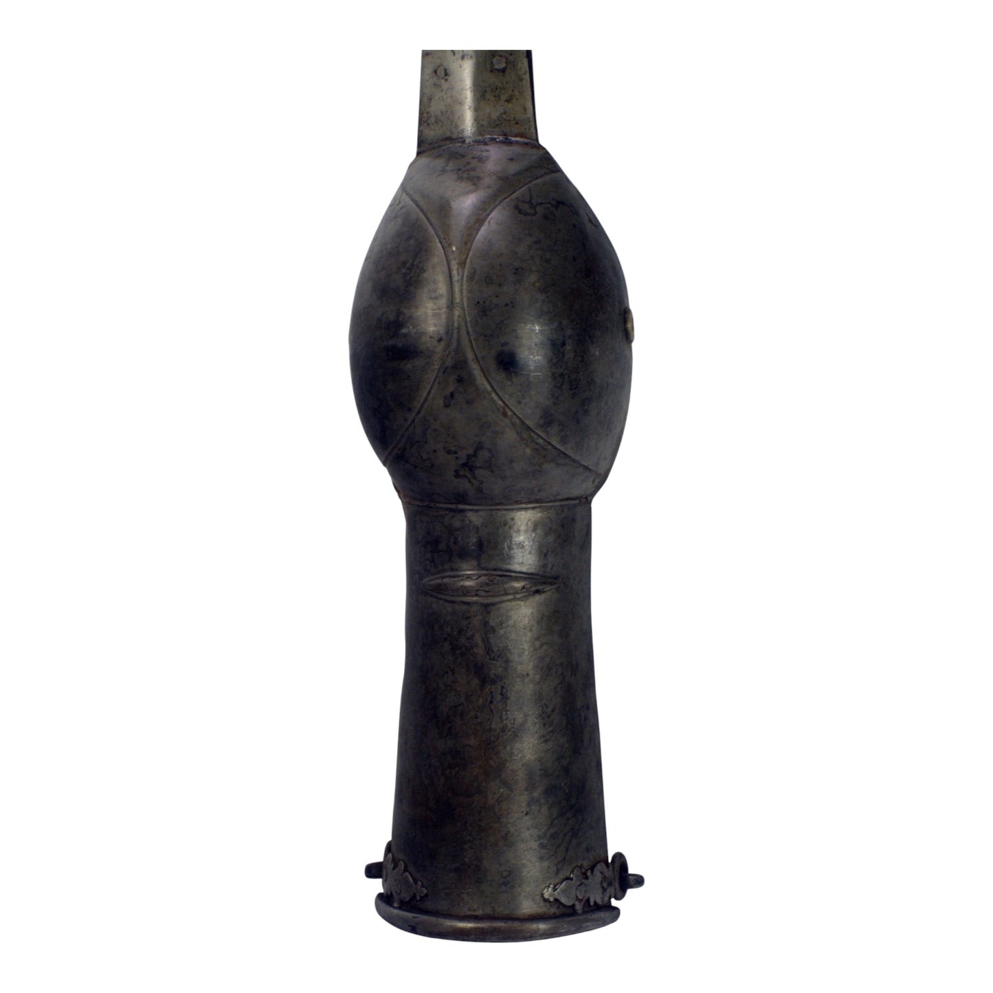 Rare 17th-18th C. Mogul Indian PATA Sword with Damascus Hilt (Silverd armor cover + Cross Pattern)