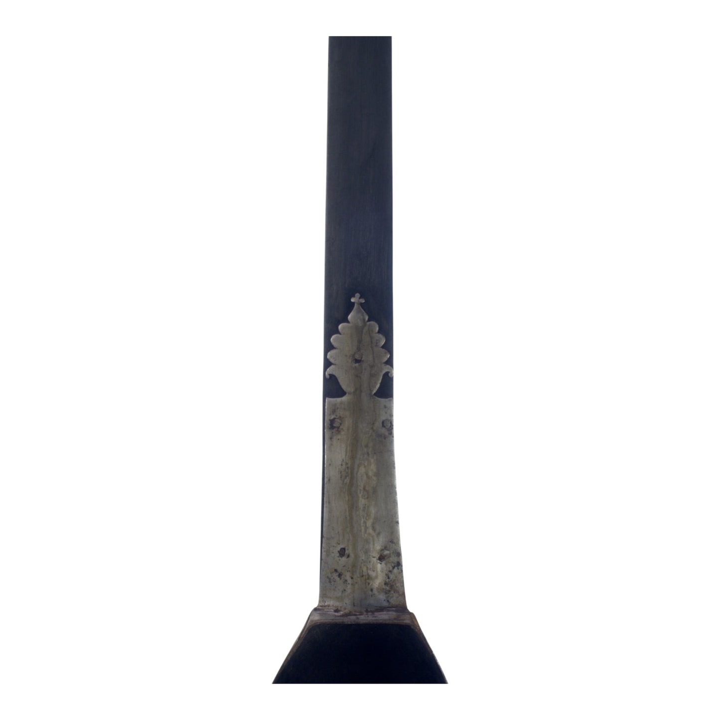 Rare 17th-18th C. Mogul Indian PATA Sword with Damascus Hilt (Silverd armor cover + Cross Pattern)