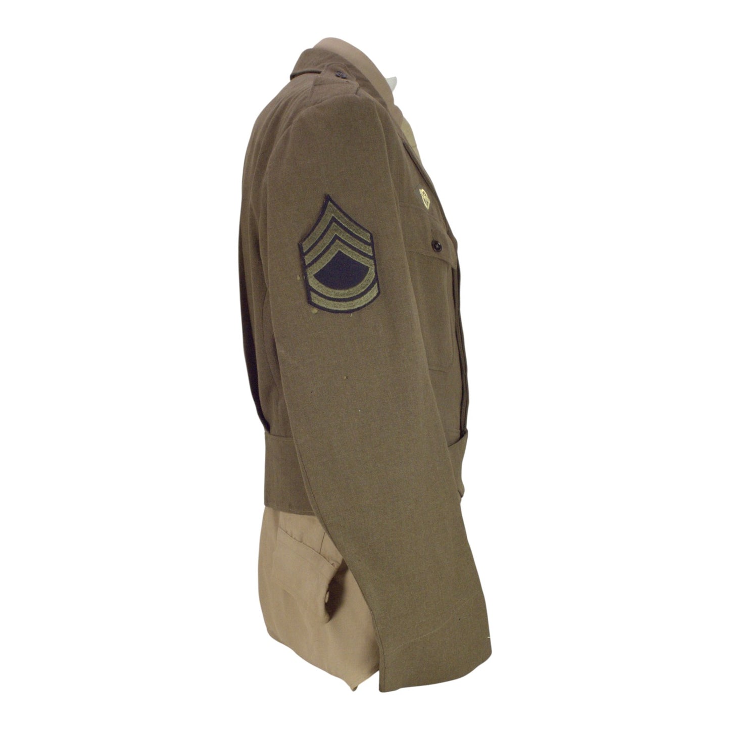 U.S. WWII Army Technical Sergeant Paratrooper Ike Jacket with Wings, Ribbons & Insignia