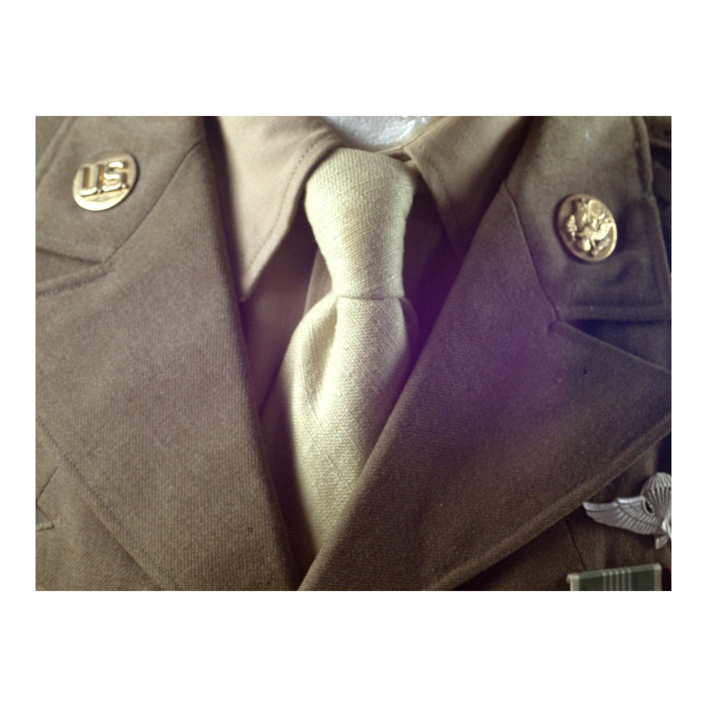 U.S. WWII Army Technical Sergeant Paratrooper Ike Jacket with Wings, Ribbons & Insignia