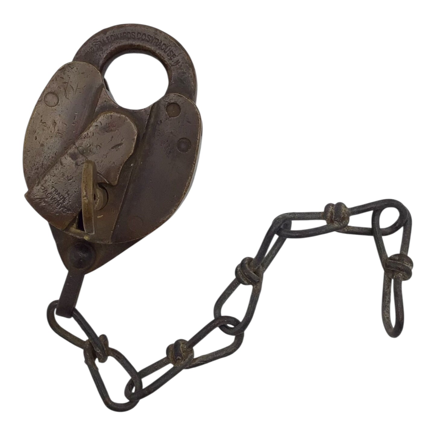 Vintage Railroad Brass Conductors Keyring w/ 9 Adlake Keys, 19/20th c Rare Antique Train Collectible
