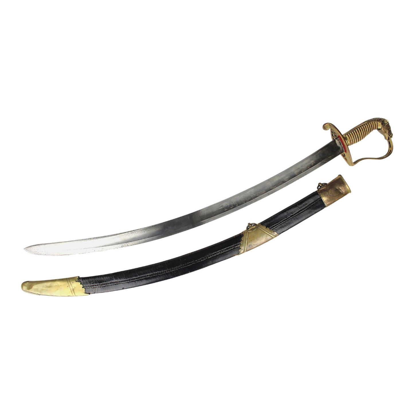 Rare War of 1812 U.S. Horse Head Sword High Officer Presentation Grade c. 1805-10 w/ Original Sheath