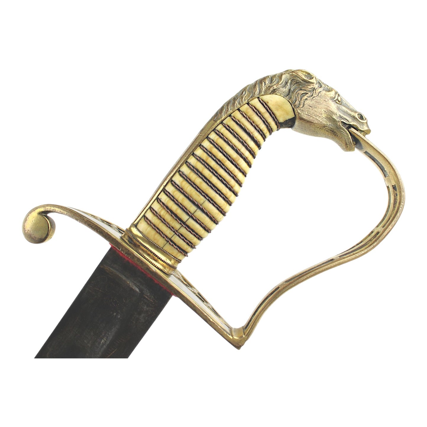 Rare War of 1812 U.S. Horse Head Sword High Officer Presentation Grade c. 1805-10 w/ Original Sheath