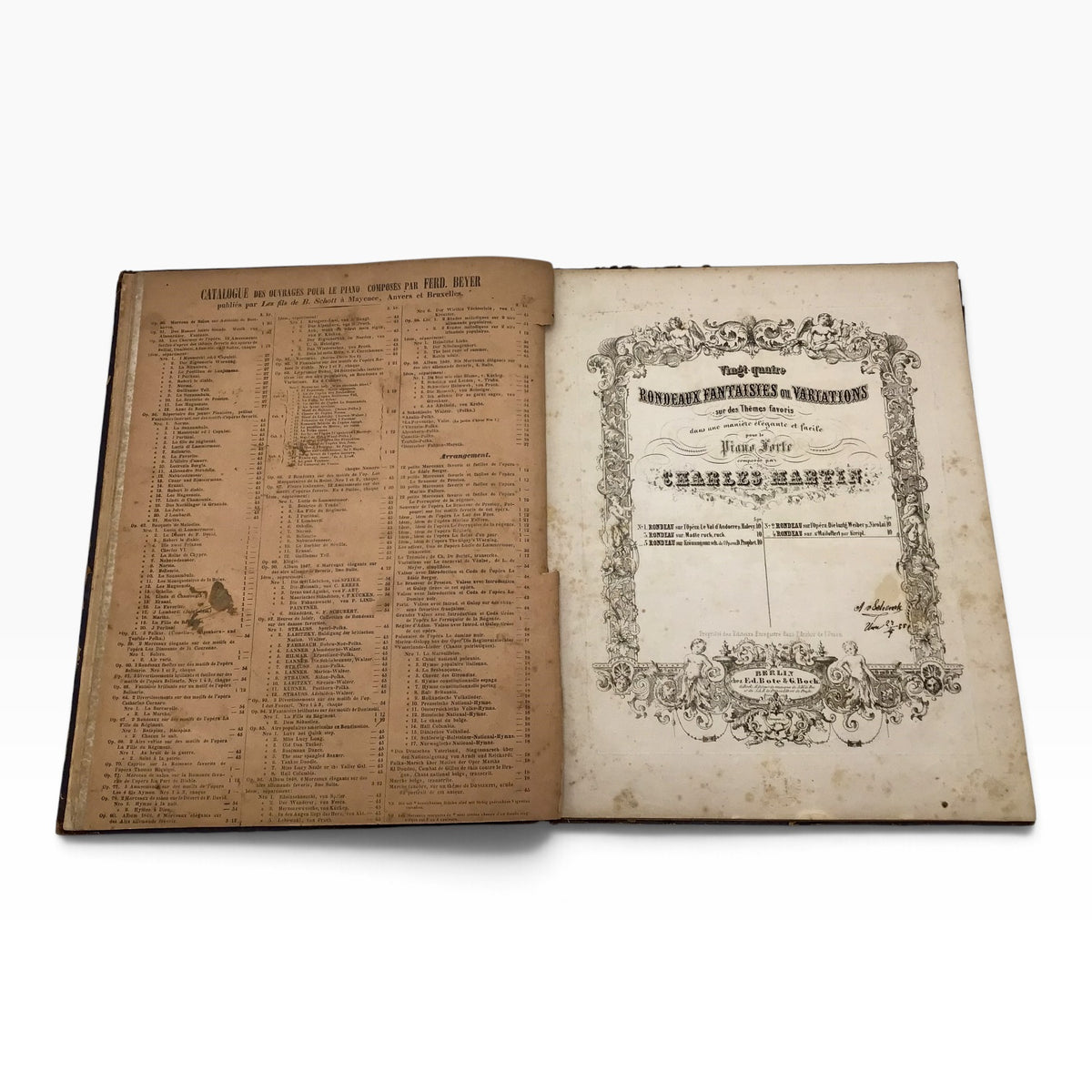 Antique 1800s German Sammelband – Custom Bound Collection of Piano Sheet Music