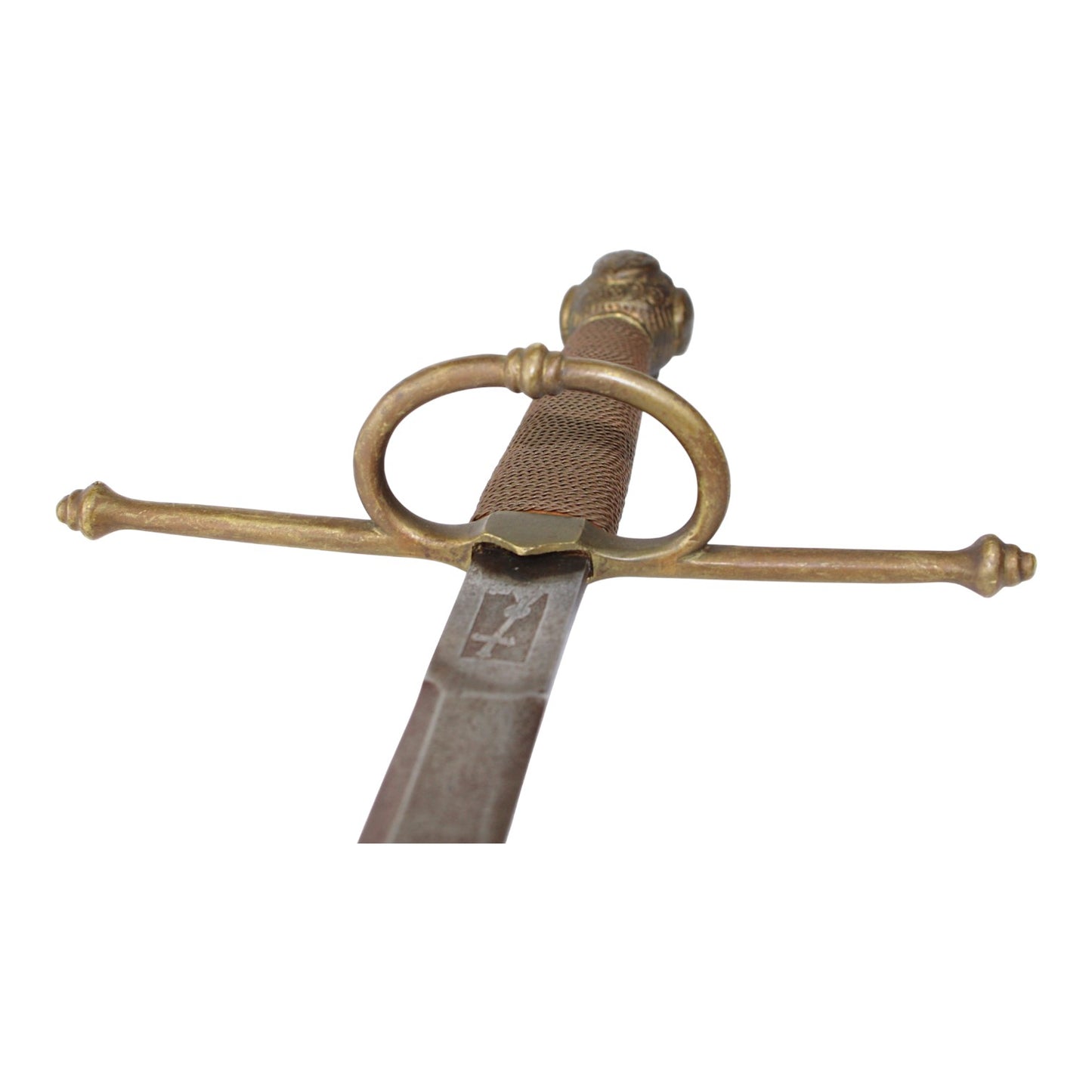 Large Longsword with Unique Maker Mark & Fascinating Embedded Ancient-Style Coin