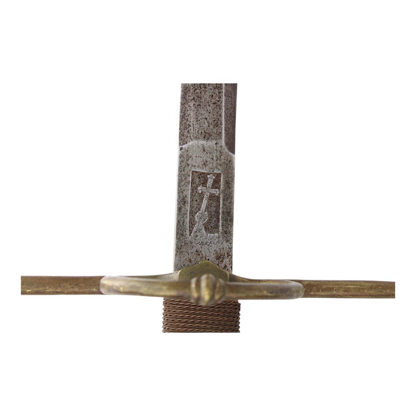 Large Longsword with Unique Maker Mark & Fascinating Embedded Ancient-Style Coin