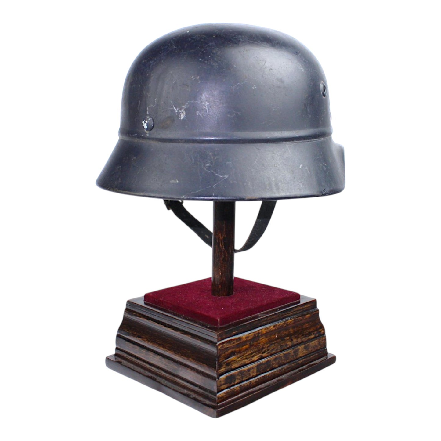 Fantastic German WW2 M40 Luftschutz Helmet Q66 with Complete Liner & Chinstrap