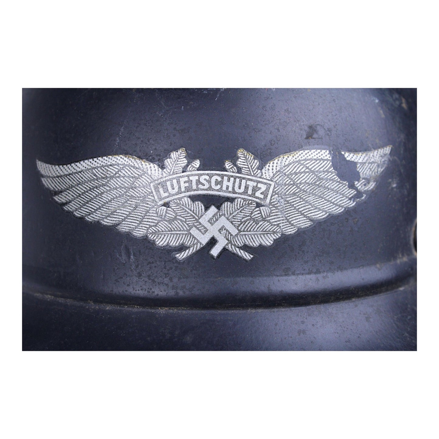 Fantastic German WW2 M40 Luftschutz Helmet Q66 with Complete Liner & Chinstrap
