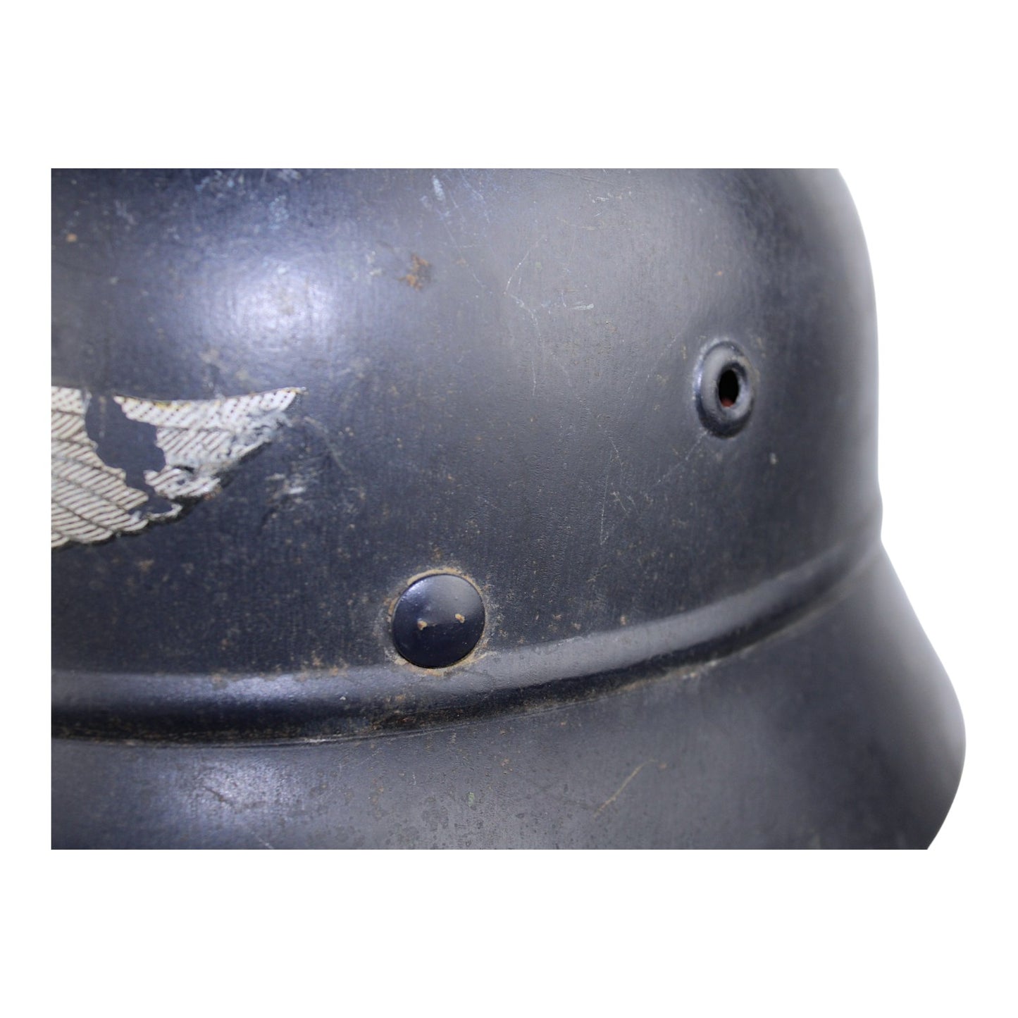 Fantastic German WW2 M40 Luftschutz Helmet Q66 with Complete Liner & Chinstrap
