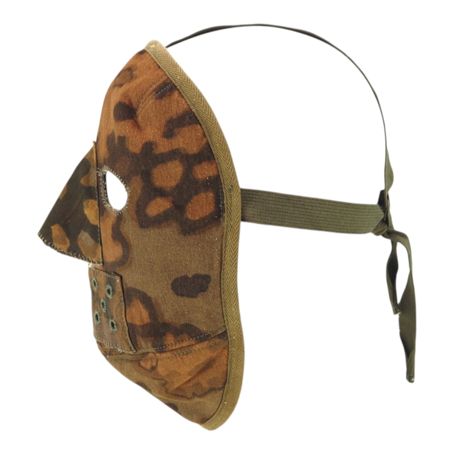 Exceptionally Rare Waffen-SS Oak Leaf Camouflage Cold Weather Face Mask, Mint German WW2 Wearable