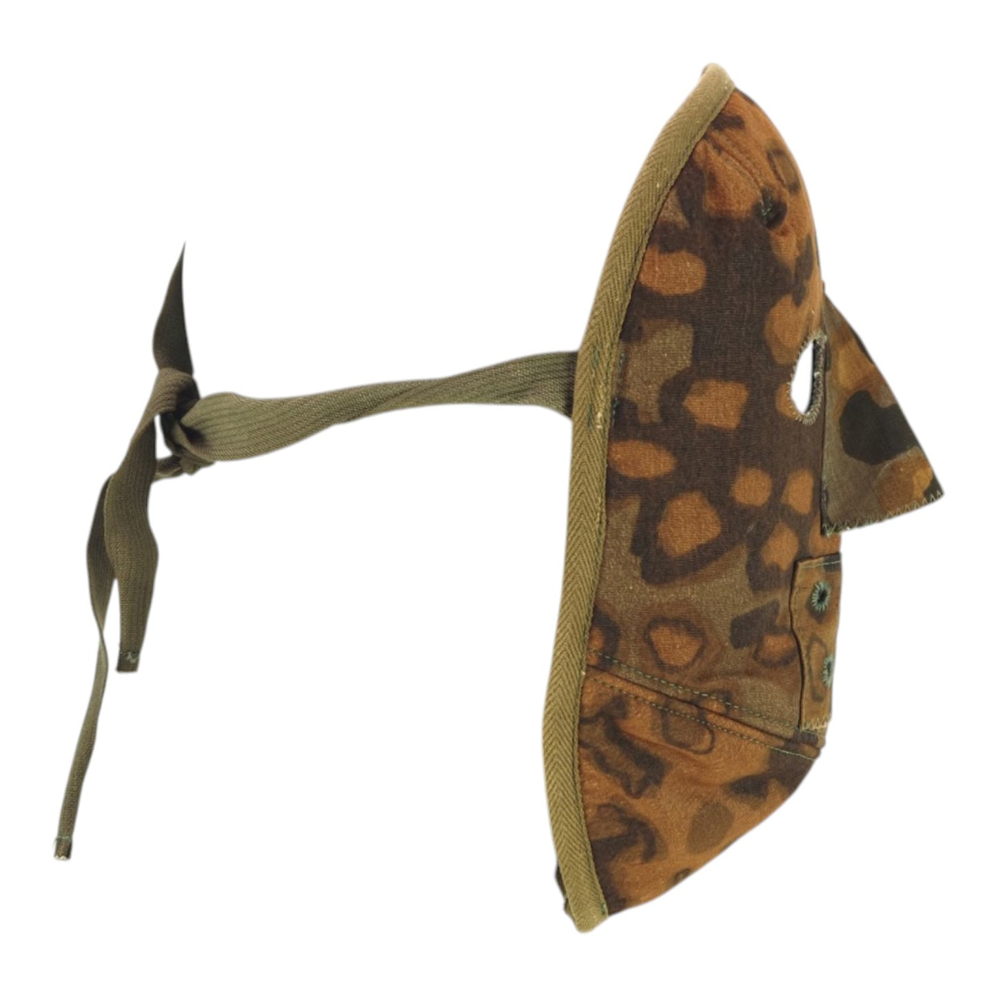 Exceptionally Rare Waffen-SS Oak Leaf Camouflage Cold Weather Face Mask, Mint German WW2 Wearable