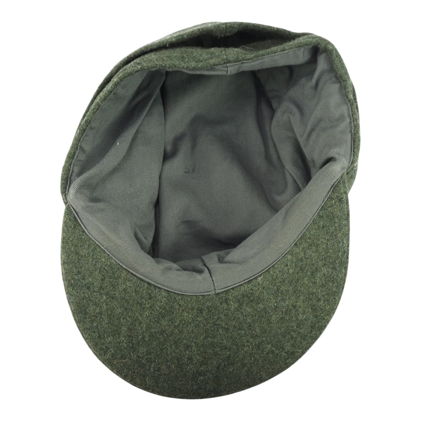 German WWII Waffen-SS M43 EM Field Cap with RARE RZM-Marked Totenkopf, Size 57