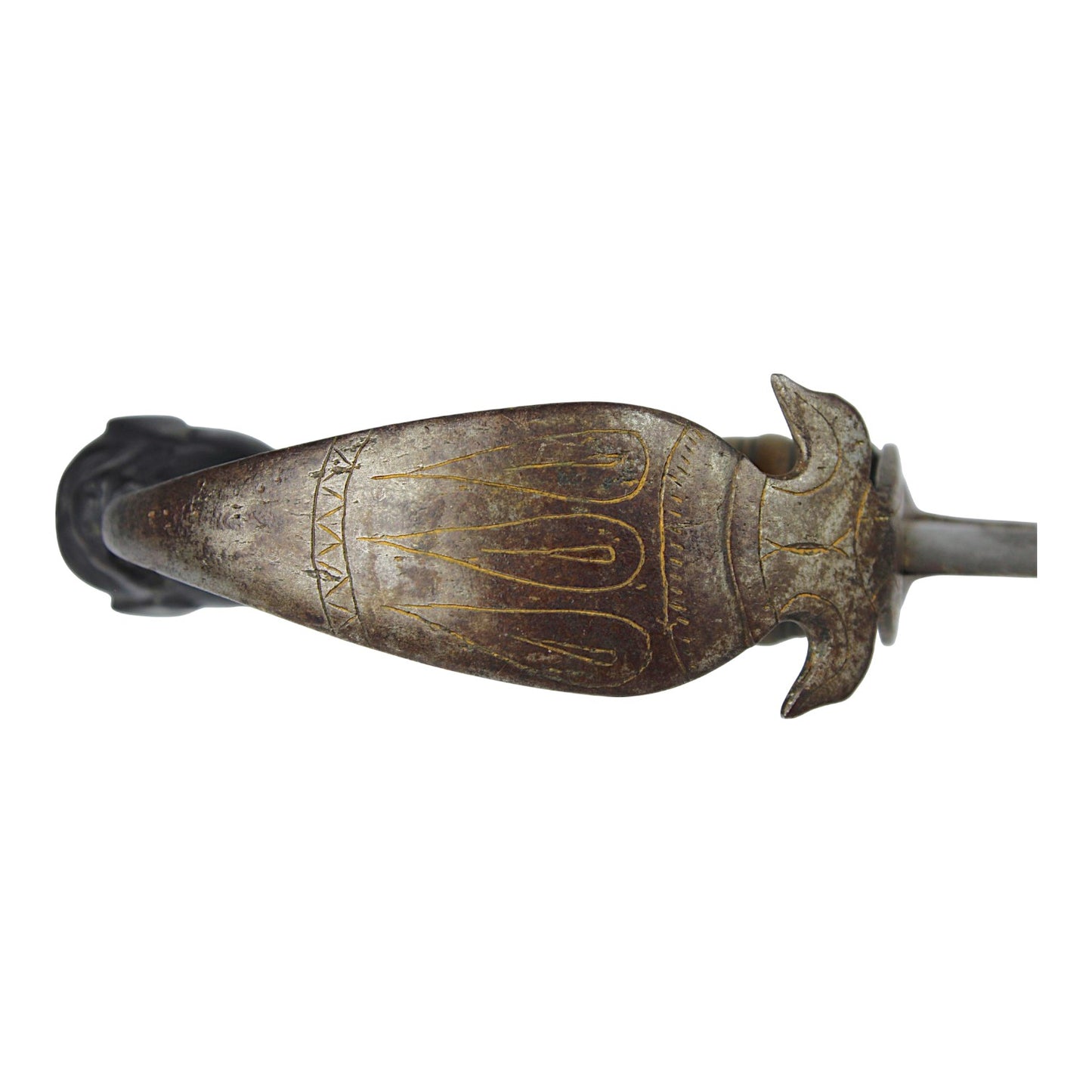 American Revolutionary War Era American-Made Officer Sword with Hound Head Pommel