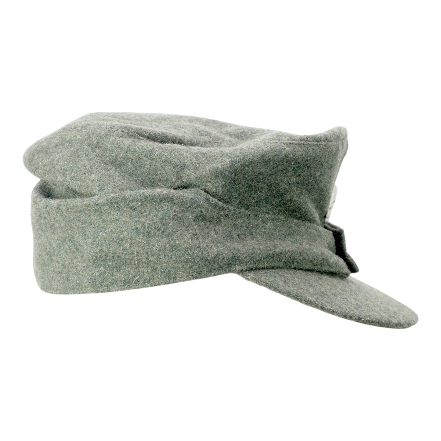 German WWII Waffen-SS M43 EM Field Cap with RARE RZM-Marked Totenkopf, Size 57