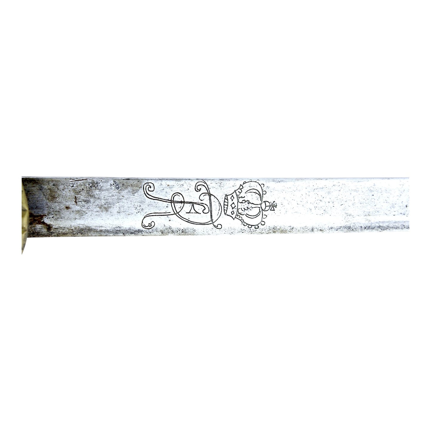 Hunting Hanger Sword with Antler Grip, Clamshell Guard & Frederick FR Stamp - c.1740-1760