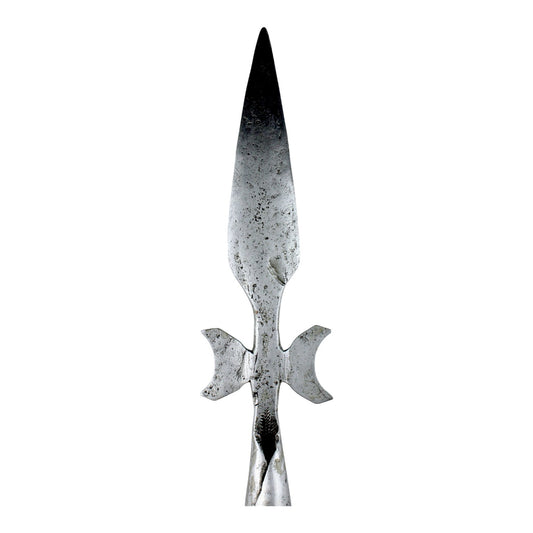 American Revolutionary War Era 18th Century Spontoon Head possibly French C. 1690 – 1750 on Later Pole