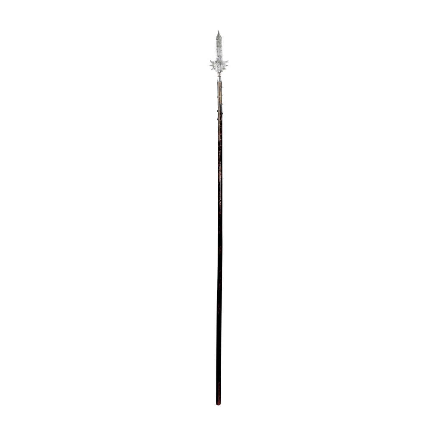 American Revolutionary War Era Partisan Spear-Point Halberd Head with Long Haft Straps