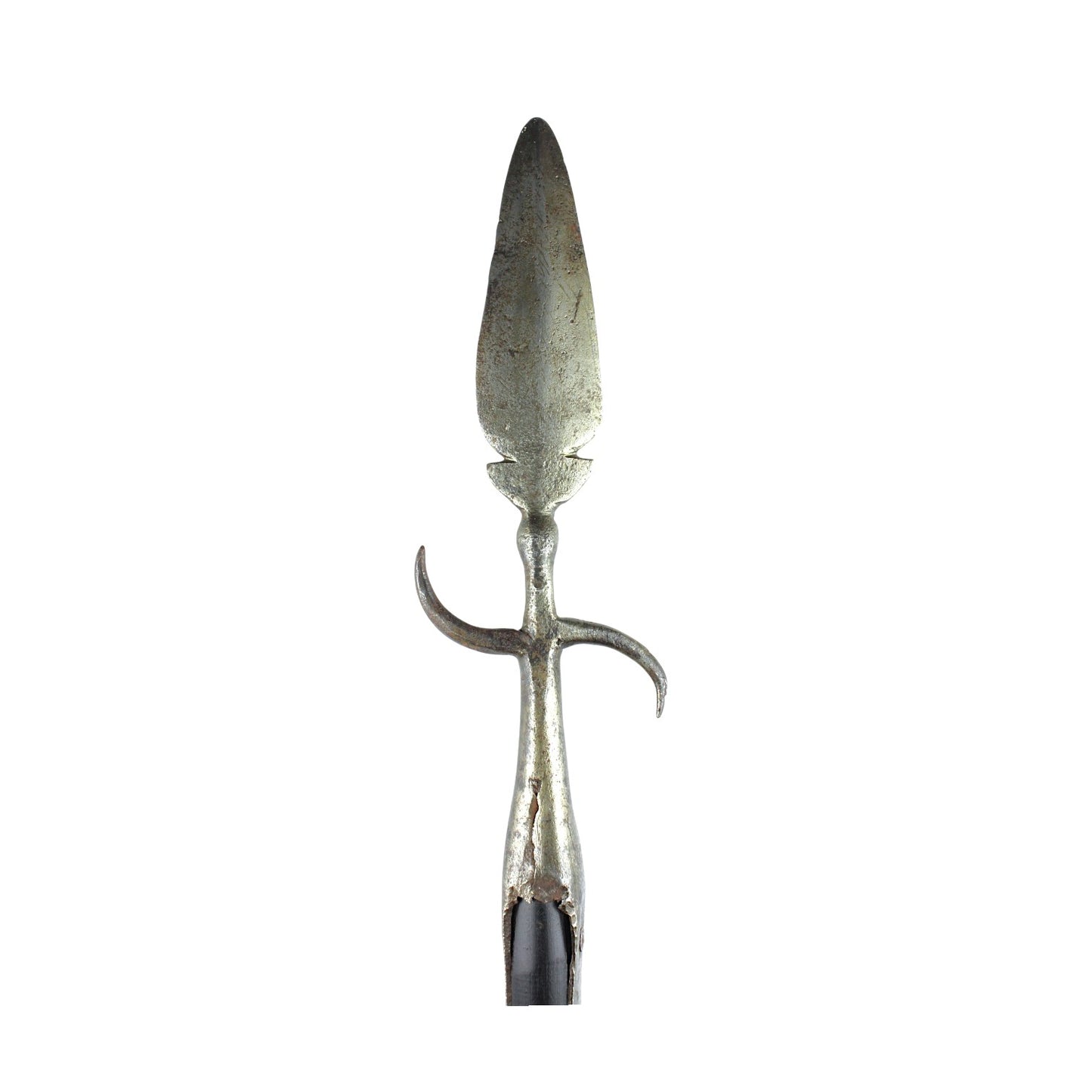 American Revolutionary War Spear Point Polearm with Crossguard & “BOL” Initials