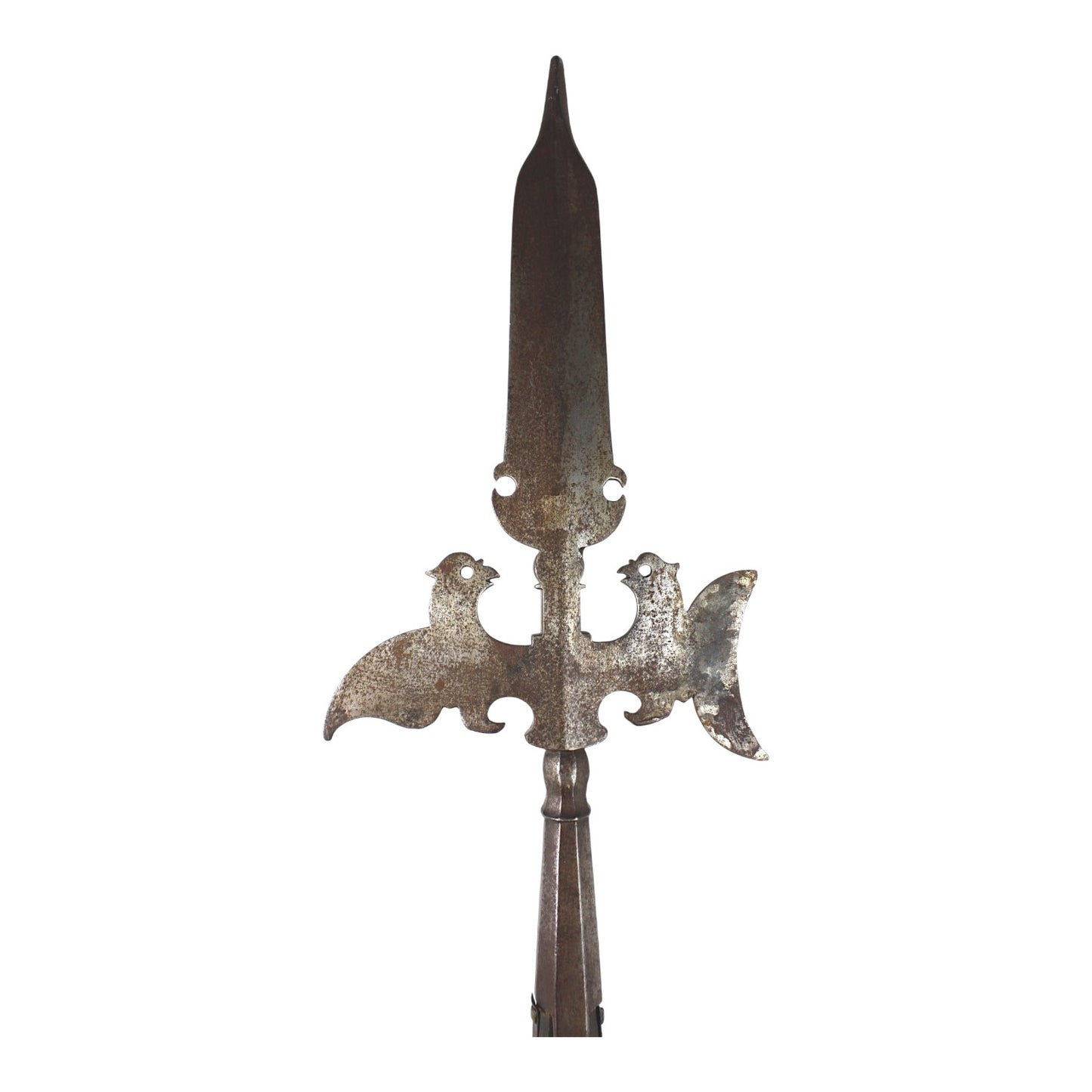 American Revolutionary War Fighting Halberd w/ Bird-Decorated Blade & Original Haft c1750 - 1770