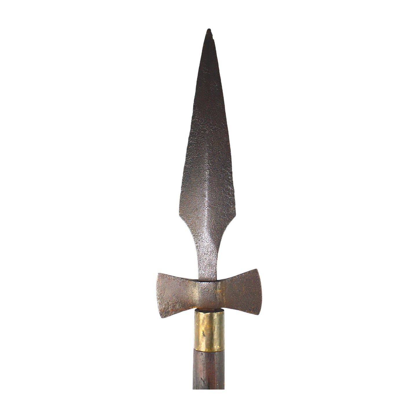American Revolutionary War Era Massive Spontoon Spear Polearm with Axe-Form Ricasso