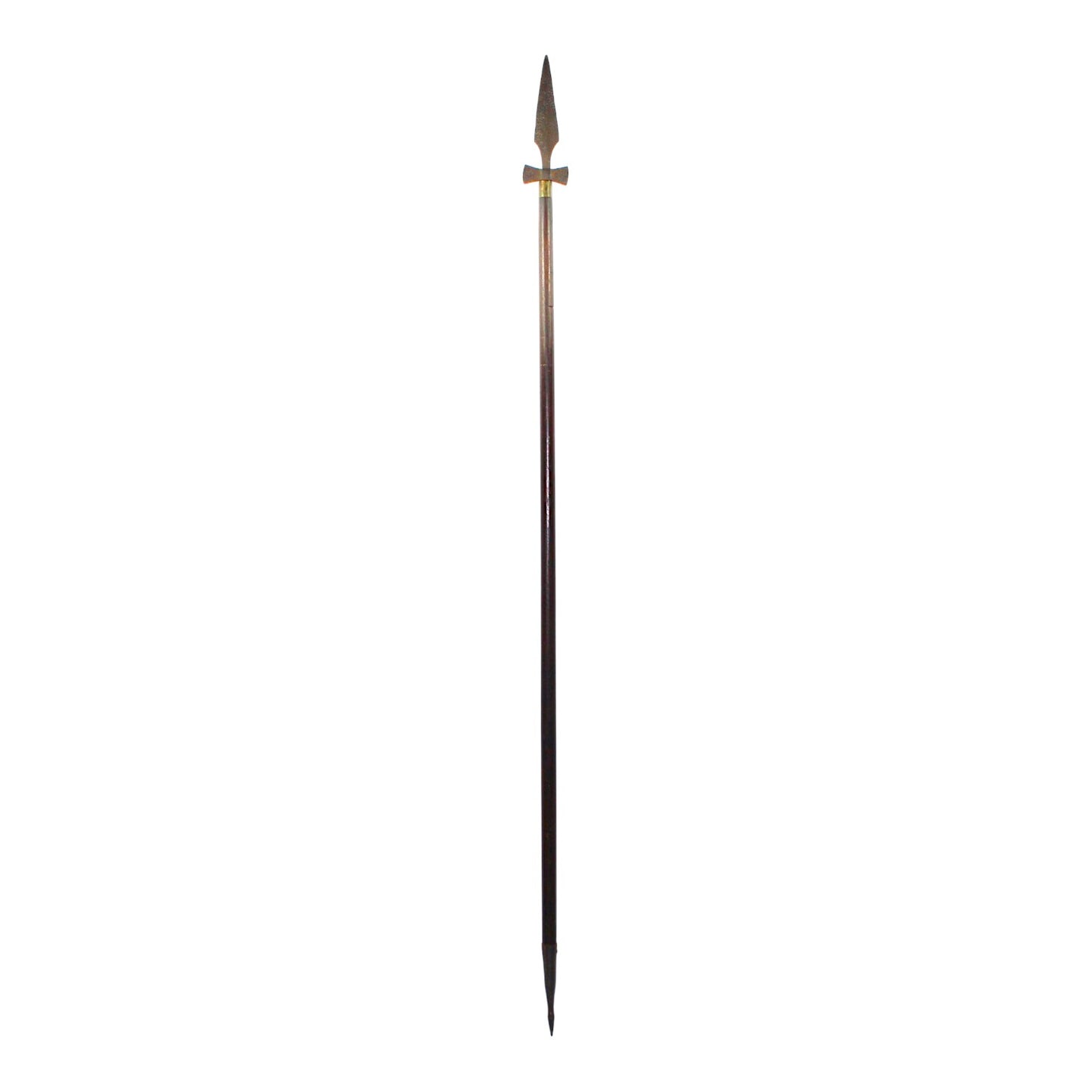 American Revolutionary War Era Massive Spontoon Spear Polearm with Axe-Form Ricasso