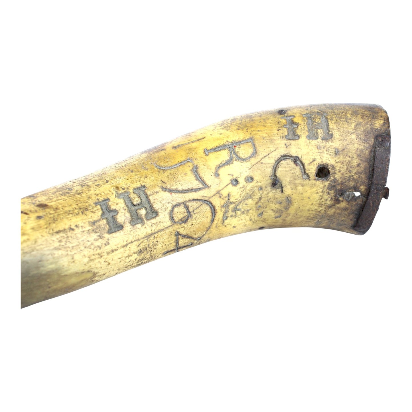 American Revolutionary War Era Powder Horn Dated 1764, Possible Isaac Hayne Association