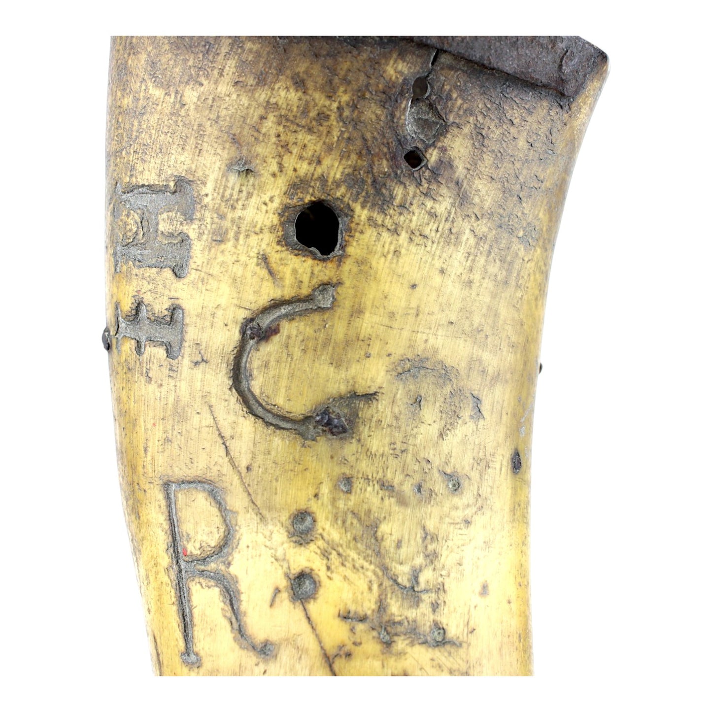American Revolutionary War Era Powder Horn Dated 1764, Possible Isaac Hayne Association