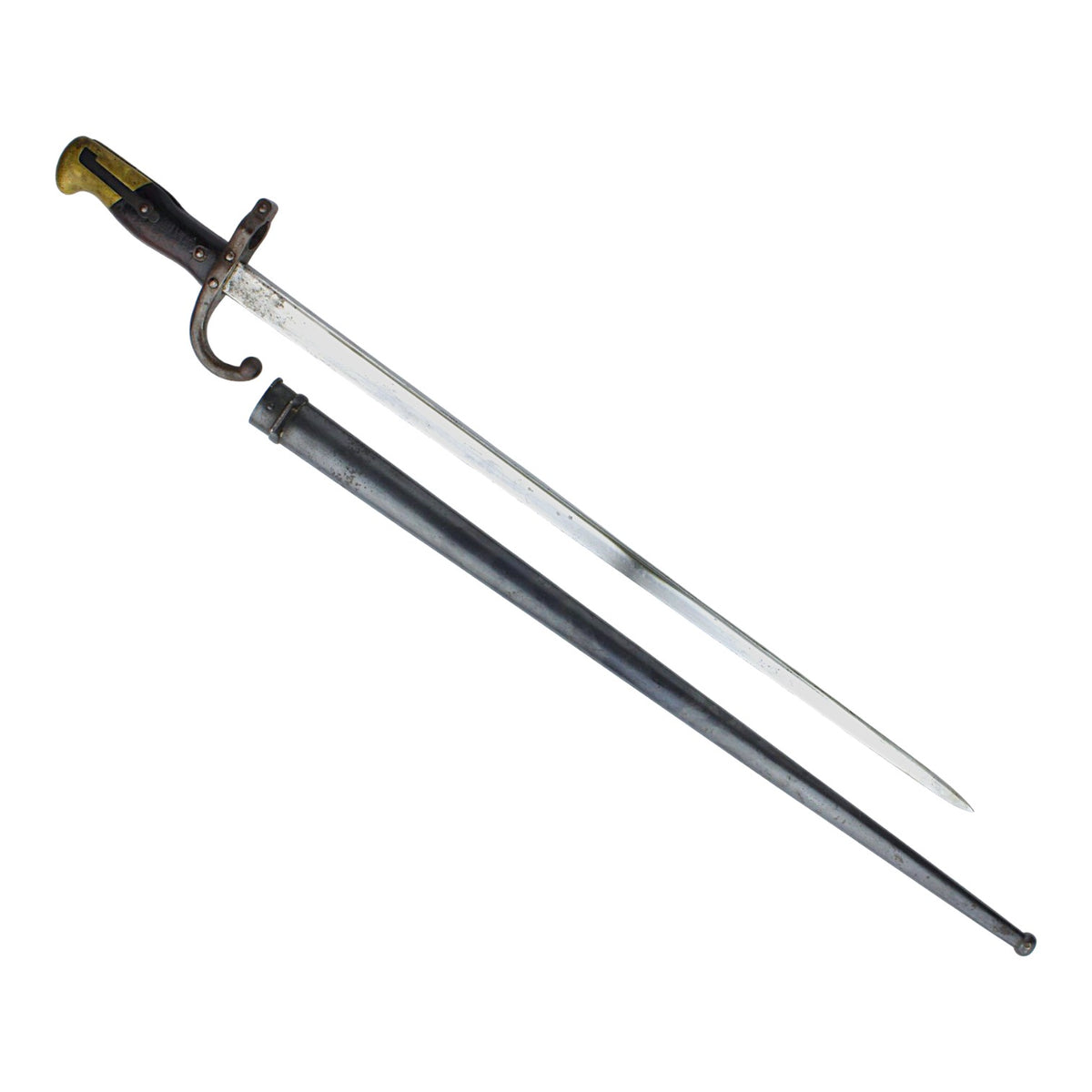 Franco-Prussian War French Model 1877 Gras Sword Bayonet with Scabbard