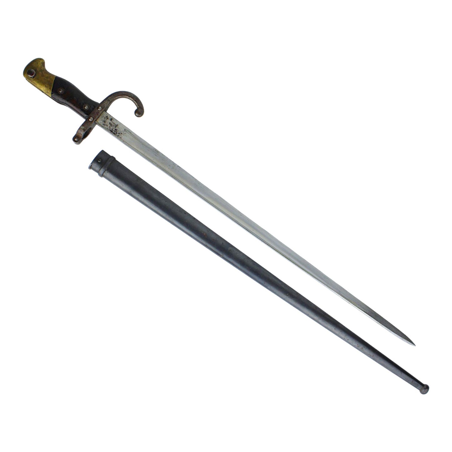 Franco-Prussian War French Model 1877 Gras Sword Bayonet with Scabbard