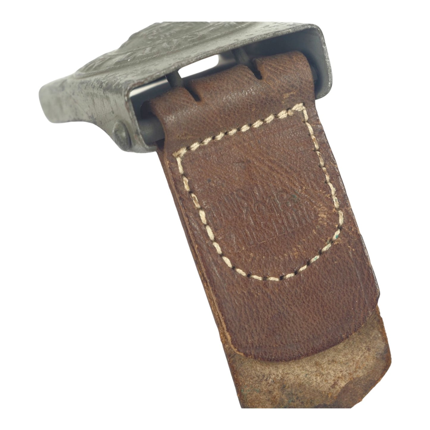 German WWI Prussian Enlisted Mans "Gott Mit Uns" Belt Buckle w/ Marked 1918 Belt | Veteran Bringback