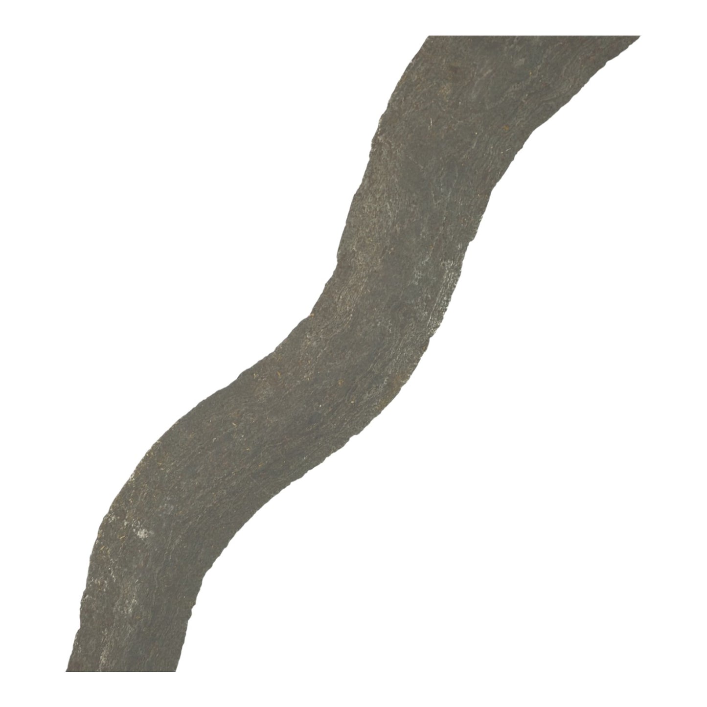 Indonesian Javanese 18th-19th Century Keris Kris with Silvered Two-Sided Sheath