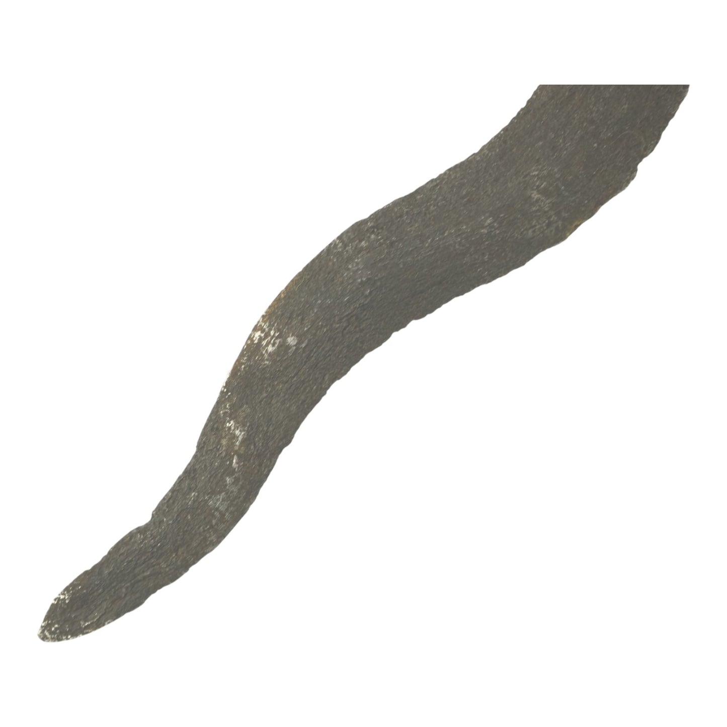 Indonesian Javanese 18th-19th Century Keris Kris with Silvered Two-Sided Sheath