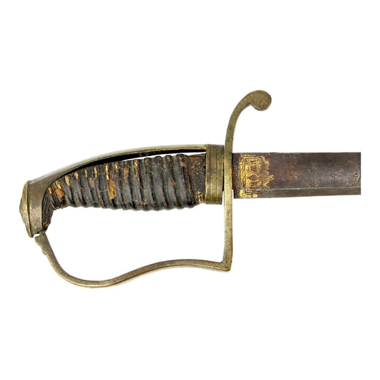 Napoleonic Cavalry Sword c.1805 with Turk’s Head, Brass Scabbard & FWKD Mark